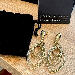 Joan Rivers Gold Leaf Earrings